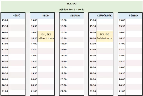 EK1 (ajánlott kor: 6 - 8 év)